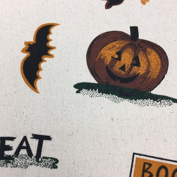 Rachel Ashwell Primitive Halloween Tablecloth Haunted House Pumpkin Cat 60x84 - Picture 5 of 10